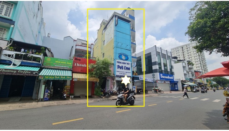 Cho thuê nhà mặt tiền Tân Hương 75m2, 3 Lầu+ST, 24Triệu-Sát SACOMBANK